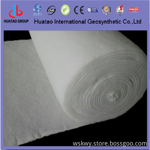 PET staple fiber needle punched geotextile
